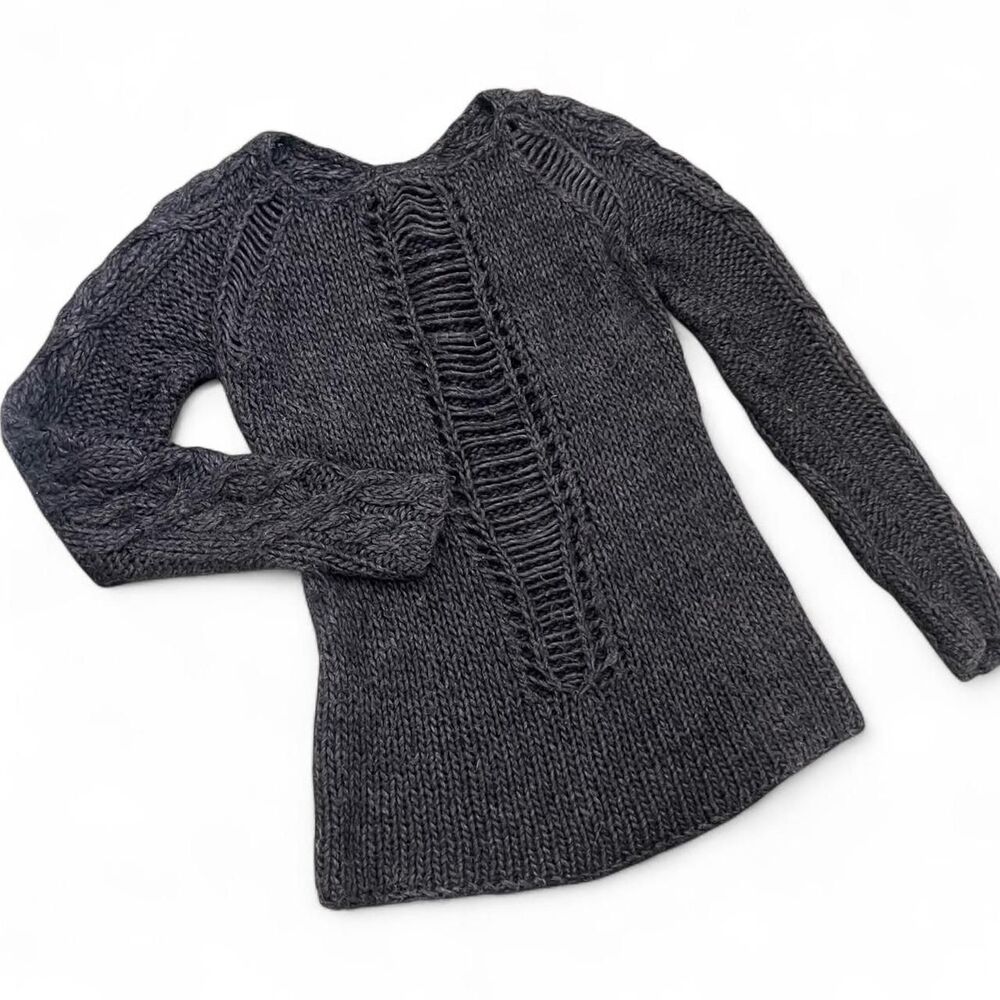 Y2K Grunge Distressed Chunky Wool Sweater